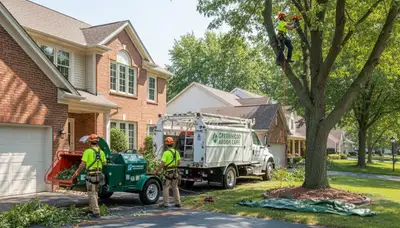 Residential tree removal and trimming service in Greenwood, IN enhancing safety and curb appeal